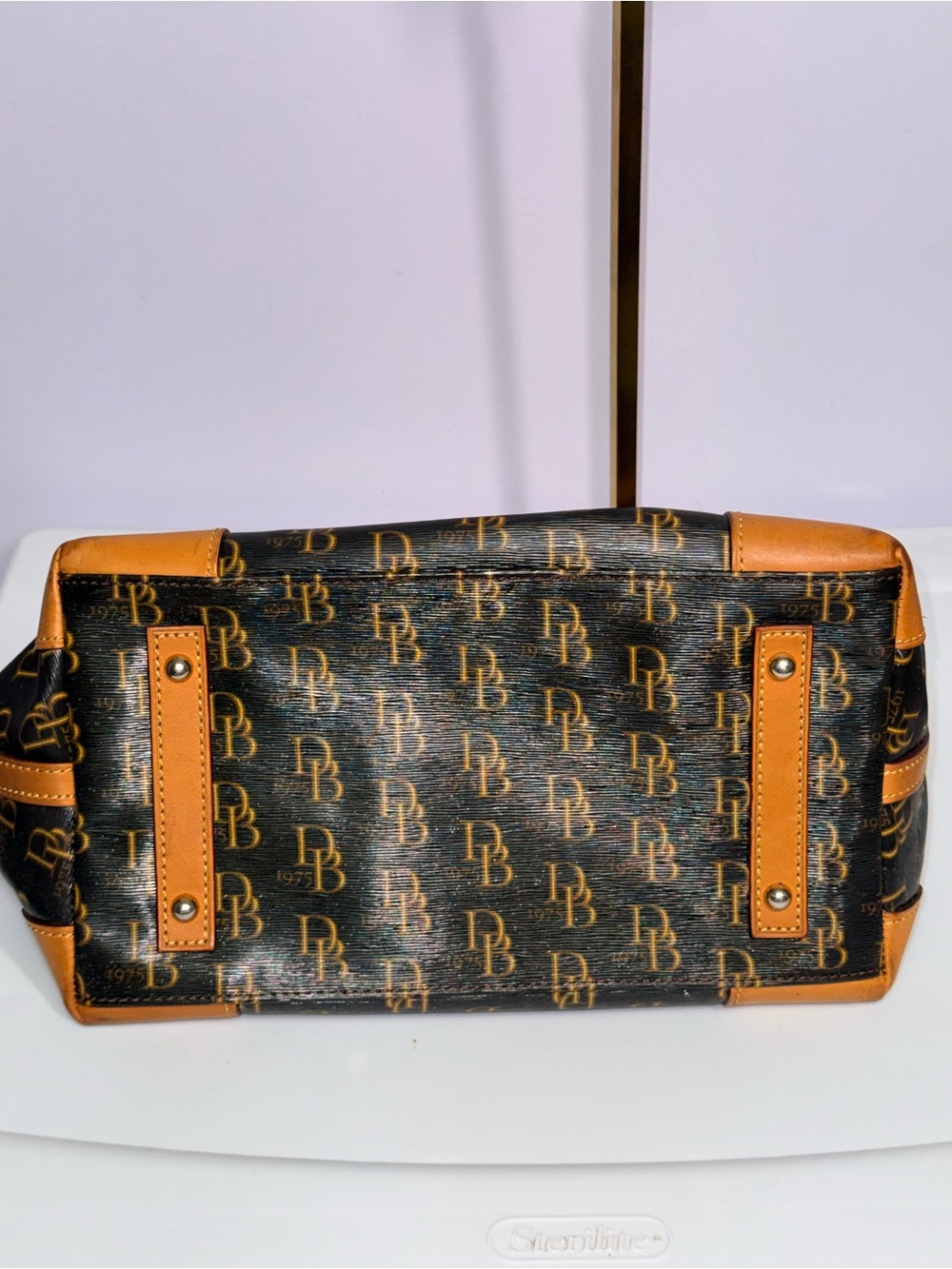 Dooney & Bourke Brown and Tan Logo Satchel with Wallet - Picture 8 of 8